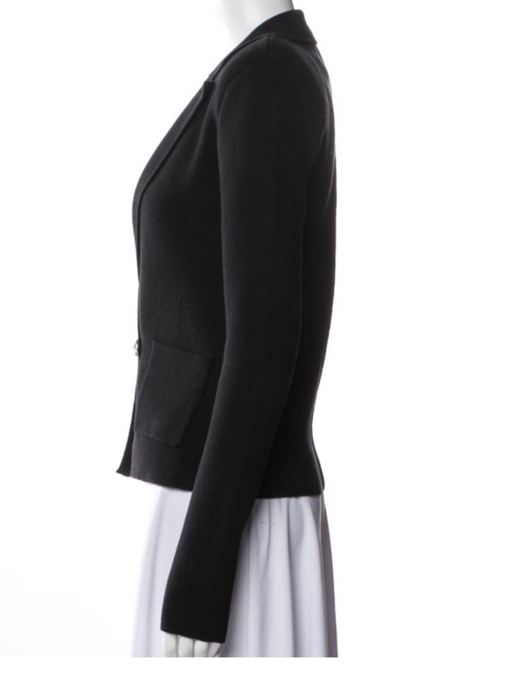 L'Agence Sofia Black Knit Blazer with Crystal Buttons NWT - Picture 11 of 13